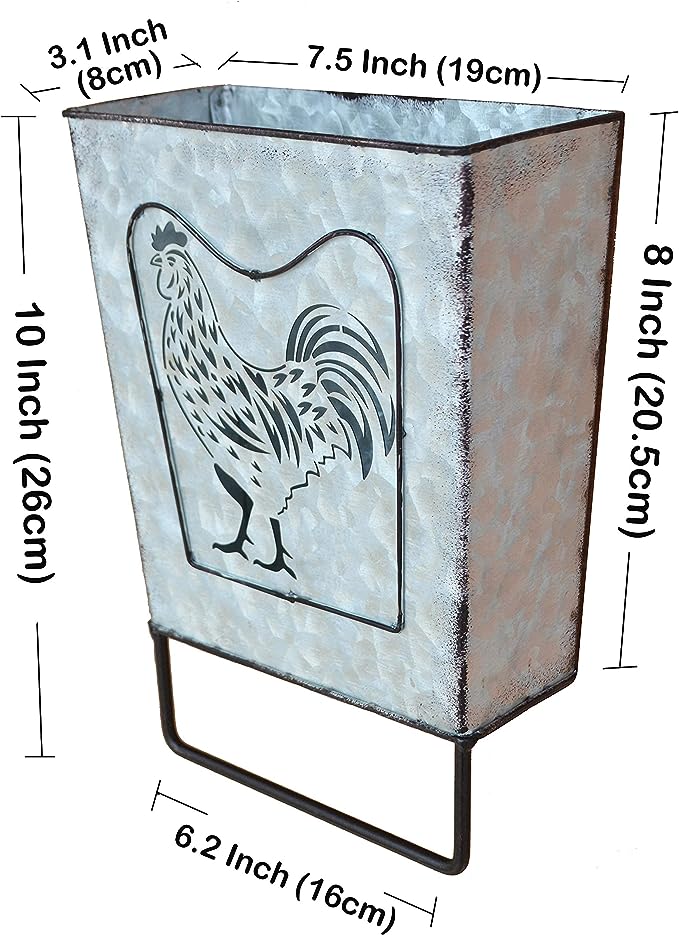 Farmhouse Bathroom Storage Box with Towel Bar ~ Galvanized Metal